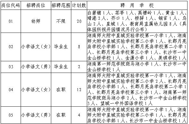 2020湖南长沙市望城区教师招聘131人公告(第一批、第二批)